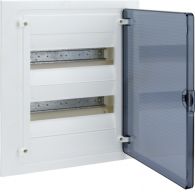 VF212TJ - Small distributor,golf,flush,2row,24M,IP40,MS-terminal,N+PE,transparent door