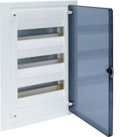 VF412TJ - Small distributor,golf,flush,4row,IP40,48M,MS-terminal,N+PE,transparent door
