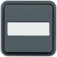 WNC025 - Cubyko LT push-button 1F with label holder wall mounted grey IP55