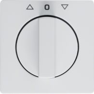 10806089 - Centre plate rot. knob for rot. switch for blinds, Q.1/Q.3, p. white velvety