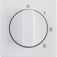 10966089 - Centre plate rot. knob for 3-step switch, neut. pos., Q.1/Q.3, p. white velvety