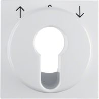 15068989 - Centre plate f. key push-button f. blinds/key switch, S.1/B.3/B.7, p.white gl.