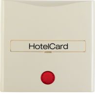 16408982 - Centre plate imprint f. push-button f. hotel card, redlens, S.1, white glossy