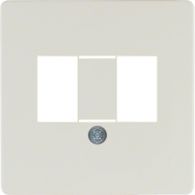 145802 - Central plate TAE cut-out, push-out, com-tech, white glossy