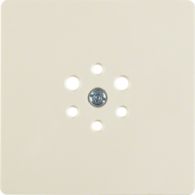 147402 - Central plate for 6pole soc. out., Accessories, white glossy