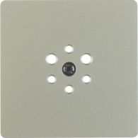 147404 - Central plate for 6pole soc. out., Accessories, stainless steel matt, lacq.