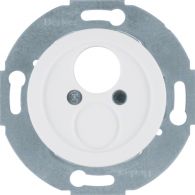 450820 - Insert centre plate for small connector, 1930/glass, p. white glossy