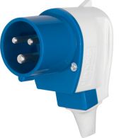 578101 - CEE right angle plug 3pole 16 A, connecting system, grey/blue