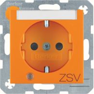 41101914 - SCHUKO soc.out. LED+ZSV impr.,labfield,enhncd contact prot., S1/B3/7,orange