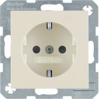 41238982 - SCHUKO soc. out., enhncd contact prot., screw-in lift terminals, S.1, white gl.