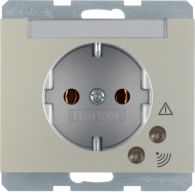 41527104 - SCHUKO socket outlet w. overvoltage protection, K.5, stainless steel, lacquered