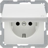 47516069 - SCHUKO soc. out. hinged cover, Q.x, p. white velvety