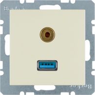 3315398982 - USB/3.5 mm audio soc. out., S.1, white glossy
