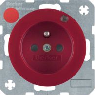 6765092022 - Soc.out. earth.pin+LED,enhncd contact prot.,screw-in lift term.,R.1.3,red