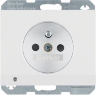 6765107009 - Soc.out. earth.pin+LED orient.,enhncd contact prot.,screw-in lift term.,K.1,wh