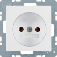 6167038989 - Soc. out. out earthing contact, S.1/B.3/B.7, p. white glossy