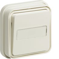 WNE025B - cubyko Push-button 1F with label holder flush mounted white IP55