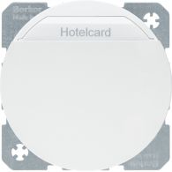 16402089 - Relay switch centre plate for hotel card, R.1/R.3, p. white glossy