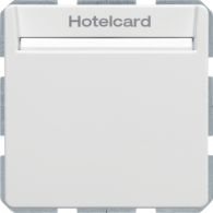 16406099 - Relay switch centre plate for hotel card, Q.x, p. white velvety