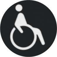 19058008 - Foil imprint symbol Wheelchair for round LED signal light, Accessories