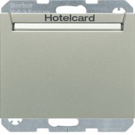 16417114 - Relay switch centre plate for hotel card, K.5, stainless steel lacq.