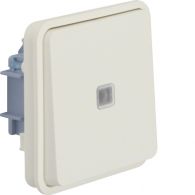 WNA003B - Cubyko LT 2-way switch with control light composable white IP55