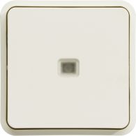 WNA021B - Cubyko LT push-button 1O/1F illuminated composable white IP55