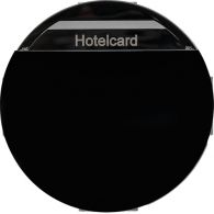 16402035 - Relay switch centre plate for hotel card, 1930/R.classic, black glossy
