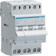 SFT340 - 3-pole, 40A Centre Off Modular Changeover Switch with Top Common Point