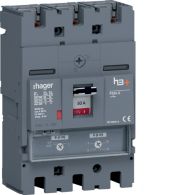 HET050DR - Moulded Case Circuit Breaker h3+ P250 TM ADJ 3P3D 50A 70kA FTC