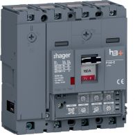HES161JC - Moulded Case Circuit Breaker h3+ P160 LSI 4P4D N0-50-100% 160A 70kA CTC