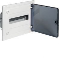 VF112TJ - Small distributor,golf,flush,1row,12M,IP40,MS-terminal,N+PE,transparent door