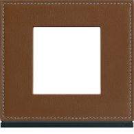 WXP4902 - Plate gallery 1 gang coffee leather material