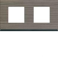 WXP4812 - Plate gallery 2 gang horizontal 71mm grey wood material