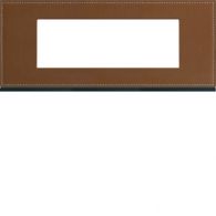 WXP4906 - Plate gallery 6 modules enteraxe 57mm coffee leather material