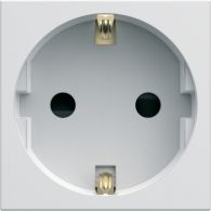 WXF160B - Schuko socket gallery 2P+E pure-white