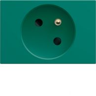 WXF421V - Socket for trunking gallery 2P+E 16A green