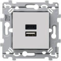 WE113 - USB Charger 3A Essensya type A+C Pure White