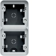 WNA686 - cubyko Boîte double verticale vide associable gris IP55