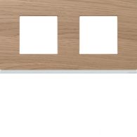WXP4712 - Plaque gallery 2 postes horizontale 71mm matiere oak wood