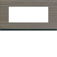WXP4805 - Plaque gallery 5 modules entraxe 71mm matiere grey wood