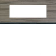WXP4806 - Plaque gallery 6 modules entraxe 57mm matiere grey wood