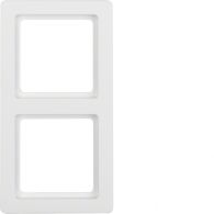 10126089 - Frame 2gang, Q.1, p. white velvety