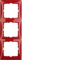 10138962 - Frame 3gang, S.1, red glossy