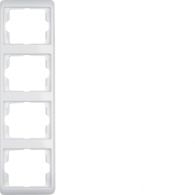 13430069 - Frame 4gang vertical Arsys polar white, glossy