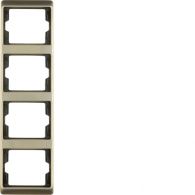 13440001 - Frame 4gang vertical Arsys light bronze, metal