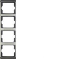 13440004 - Frame 4gang vertical Arsys stainless steel