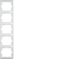 13530069 - Frame 5gang vertical Arsys polar white, glossy