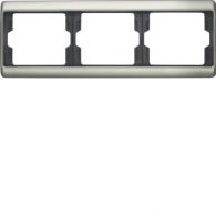 13740004 - Frame 3gang horizontal Arsys stainless steel