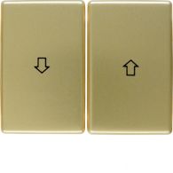 14340102 - Rockers with imprinted symbol arrow, Arsys, gold metal